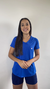 Baby Look Alongada Azul Royal - comprar online