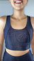 Top Micro Canelado Iris Preto - LA Moda Fitness
