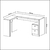Mesa para Escritório com 2 gavetas Branco - loja online