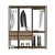 Guarda Roupa Closet 3 Peças com 3 Cabideiros 4 Gavetas e 2 Nichos Easy - comprar online
