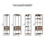Guarda Roupa Closet 4 Peças com 2 Cabideiros 6 Gavetas e 11 Nichos Easy - Utilidades Prolar