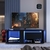 Rack para Tv até 55 Polegadas Estilo gamer com 1 Gaveta e Iluminação em Led RGB Preto