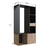 Guarda Roupas Closet com 1 Gaveta 1 Cabideiro 2 Prateleiras e 1 Porta CL100 Preto/Montana - Utilidades Prolar