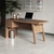 Mesa para Escritório com 2 gavetas Amêndoa
