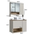 Conjunto para Gabinete Suspenso 80cm com Cuba e Espelheira 3 Portas com Toalheiro e Nicho Olívia Mel/Arenas - comprar online