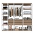 Guarda Roupa Closet 4 Peças com 2 Cabideiros 6 Gavetas e 11 Nichos Easy - comprar online