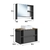 Conjunto Gabinete para banheiro 4 Nichos com cuba Armário de Banheiro 1 porta com espelho - loja online