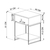 Mesa de Cabeceira Industrial P1026 Mel Branco - comprar online