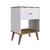 Mesa de Cabeceira 1 gaveta RE001 Branco e Mel - comprar online