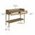 Aparador 2 Gavetas 103Cm Palhinha Pé Madeira Oslo - Utilidades Prolar