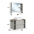 Conjunto Gabinete para banheiro 4 Nichos com cuba Armário de Banheiro 1 porta com espelho - Utilidades Prolar