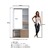 Guarda Roupas Closet com 1 Gaveta 1 Cabideiro 2 Prateleiras e 1 Porta CL100 Branco/Montana - Utilidades Prolar