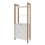 Estante Multiuso com 2 Portas Amêndoa/Branco - Utilidades Prolar