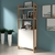 Estante Multiuso com 2 Portas Amêndoa/Branco
