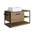 Gabinete Para Banheiro Suspenso 80cm P1007 Mel com cuba