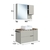 Conjunto Gabinete para banheiro 3 portas com cuba Armário de Banheiro com espelho 2 portas - Utilidades Prolar