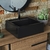 Gabinete Suspenso para Banheiro 80cm P1019 Mel com Cuba Ametista Preta - comprar online