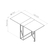 Mesa Dobravel P1003 Preto/Mel - Utilidades Prolar