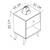 Mesa de Cabeceira 1 gaveta RE001 Branco - comprar online