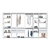 Guarda Roupa Closet 6 Peças com 3 Cabideiros 6 Gavetas e 16 Nichos Easy - comprar online
