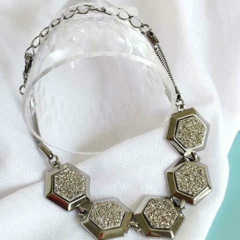 Pulseira Drusa Platina
