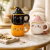 1 Set Taza Céramica Gatito Sombrero Mágico Tapa Infusión