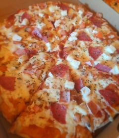 Pizza especial POLLO SALAME