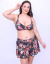 Conjunto Biquíni Plus com Top Regulagem e calcinha com saia acoplada primavera