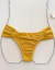 Calcinha Biquini Drapeada Texturizada amarelo - Doce Magia moda praia e moda feminina