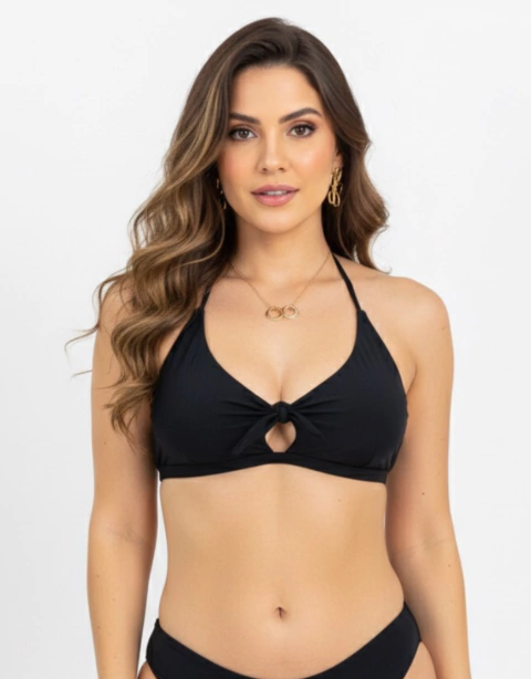 Busto Biquini Top laço PRETO - comprar online