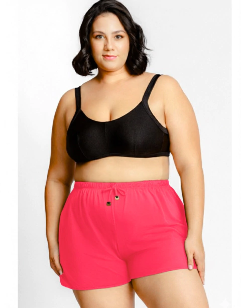 Short de Piscina soltinho PLUS Rosa chiclete Fluorescente - comprar online