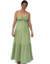 Vestido Cancún com alça regulagem Verde Oliva - comprar online