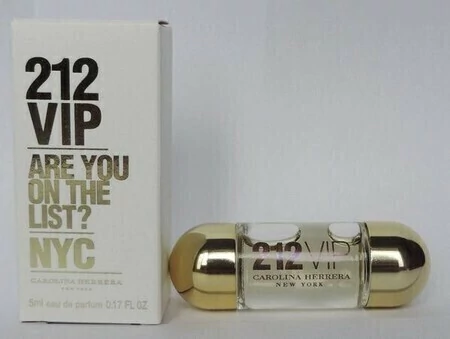 MINIATURA 212 VIP - EDP - CAROLINA HERRERA - 5ML - FEMININO
