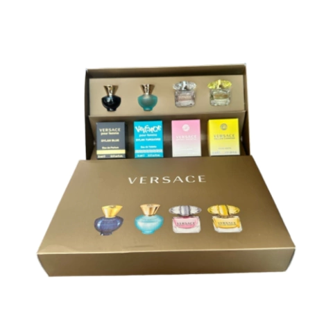 KIT VERSACE DYLAN BLUE 5ML+DYLAN TOURQUOISE 5ML+ BRIGHT CRYSTAL 5ML + YELLOW DIAMOND 5ML - VERSACE - FEMININO