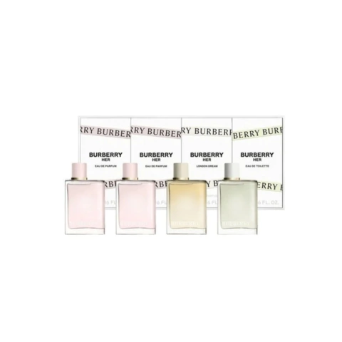 KIT BURBERRY HER COLLECTION - BURBERRY - LONDON DREAM 5ML + EAU DE TOILETTE 5ML + 2 EAU DE PARFUM 5ML - FEMININO