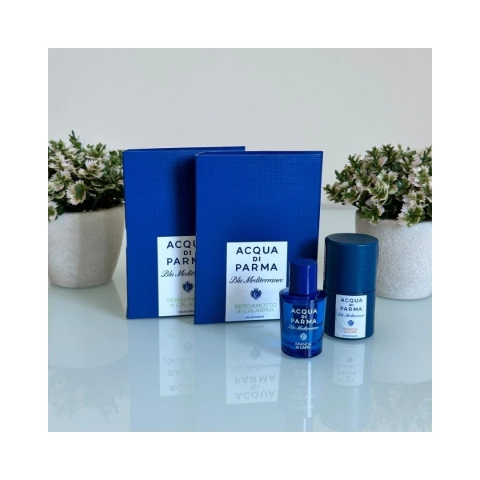 COMBO 1 BLU MEDITERRANEO - ACQUA DI PARMA - EDT - 5ML + 2 FLACONETES 1,2ML CADA