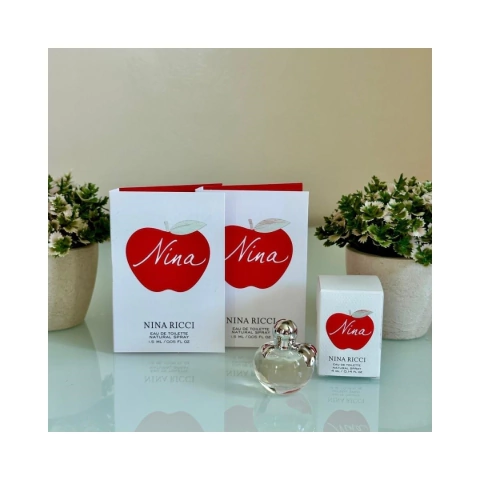COMBO NINA - NINA RICCI - 1 MINIATURA - EDT - 4ML + 2 FLACONETES EDT 1,5ML CADA