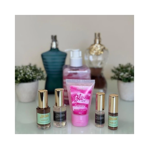 COMBO DECANT LA BELLE EDP + LE MALE EDP + BRINDE DECANT GEL BLOW GIRL 30ML