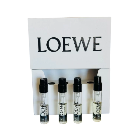 KIT FLACONETE LOEWE POUR HOMME - LOEWE ESSENCIA 1,5ML + LOEWE SOLO 1,5ML + LOEWE SOLO CEDRO 1,5ML + LOEWE 7 ANÓNIMO 1,5ML