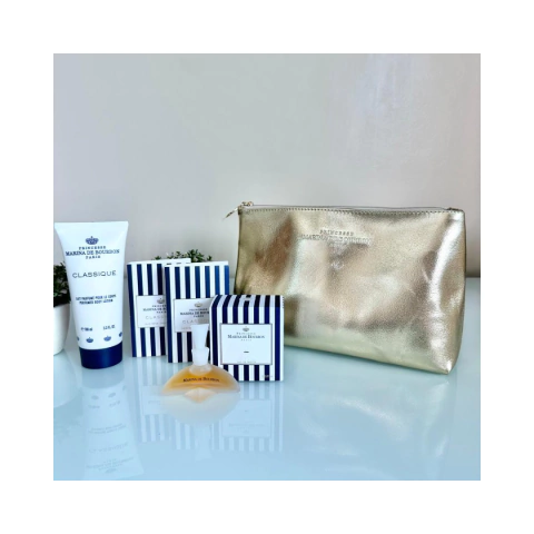 KIT MARINA DE BOURBON CLASSIQUE - 1 NECESSARIE + 1 MINIATURA MARINA DE BOURBON + LOÇÃO HIDRATANTE 100ML + 2 FLACONETES 1ML CADA