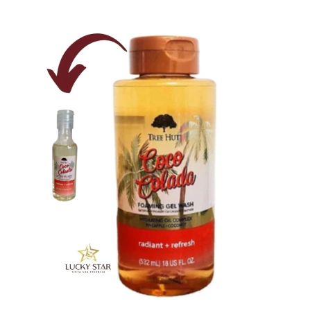 DECANT TREE HUT FOAMING GEL WASH - GEL ESPUMANTE DE BANHO - COCO COLADA - 50ML