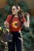 T-SHIRT GIRASSOL E BORBOLETA | TELHA T-SHIRT FEMININA DE ALGODÃO - comprar online