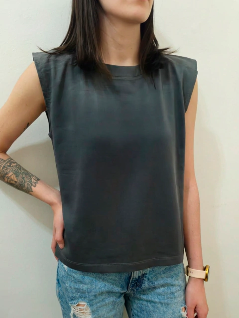 Musculosa Malena Acero lisa - R103 - comprar online