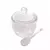 MELEIRA CRISTAL DE CHUMBO C/COLHER PEARL 10 X 10 X 11CM