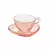 CONJUNTO 4 XICARAS CHA CRISTAL DE CHUMBO C/PIRES CORACAO PEARL ROSA 180ML - comprar online
