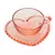 CONJUNTO 4 XICARAS CHA CRISTAL DE CHUMBO C/PIRES CORACAO PEARL ROSA 180ML na internet