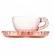 CONJUNTO 4 XICARAS CHA CRISTAL DE CHUMBO C/PIRES CORACAO PEARL ROSA 180ML - Lojas Neitzke