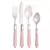 Faqueiro Aço Inox com Cabo Plástico Mother Pearl Rosa Lyor 24 Peças - comprar online