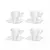 CONJUNTO 4 XICARAS DE CHA DE VIDRO COM PIRES BUTTERFLY 180ML