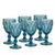 Conjunto 6 Taças para água de Vidro Diamond Azul 325 ml